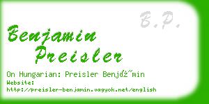 benjamin preisler business card